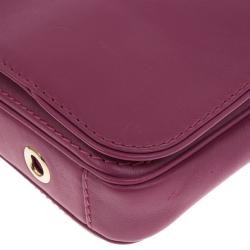 Pre Owned Carolina Herrera Fushia Pink Leather New Baltazar