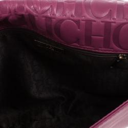 Pre Owned Carolina Herrera Fushia Pink Leather New Baltazar