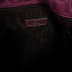 Pre Owned Carolina Herrera Fushia Pink Leather New Baltazar