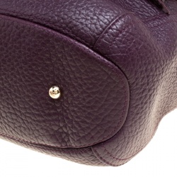 Pre Owned  Carolina Herrera Burgundy Leather Tassel Hobo
