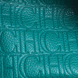 Pre Owned Carolina Herrera Green Leather Top Handle Shoulder Bag