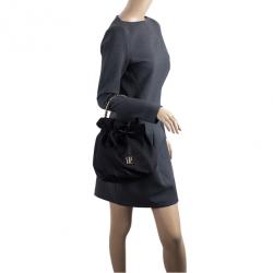 Pre Owned Carolina Herrera Bow Drawstring Chain Hobo Small