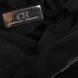 Pre Owned Carolina Herrera Bow Drawstring Chain Hobo Small