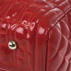 Pre Owned Carolina Herrera Red Patent Leather Bernardine Tote