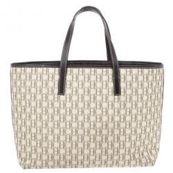Pre Owned Carolina Herrera Monogram Canvas Shopper Tote