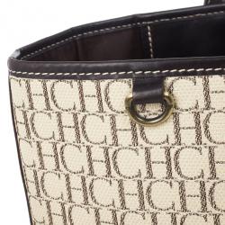 Pre Owned Carolina Herrera Monogram Canvas Shopper Tote