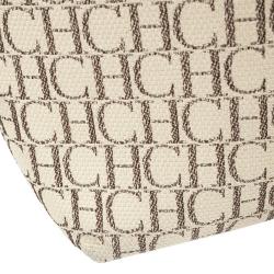 Pre Owned Carolina Herrera Monogram Canvas Shopper Tote