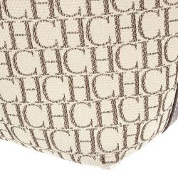 Pre Owned Carolina Herrera Monogram Canvas Shopper Tote