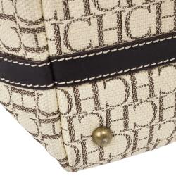 Pre Owned Carolina Herrera Monogram Canvas Shopper Tote