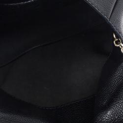 Pre Owned Carolina Herrera Black Minueto Flap Bag
