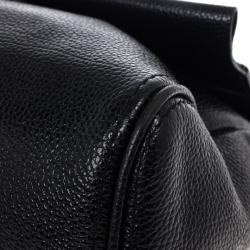 Pre Owned Carolina Herrera Black Minueto Flap Bag