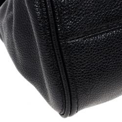 Pre Owned Carolina Herrera Black Minueto Flap Bag