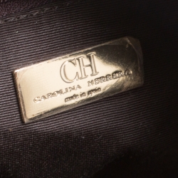 Pre Owned Carolina Herrera Green Leather Hobo