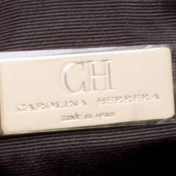 Pre Owned Carolina Herrera Green Leather Matteo Tote