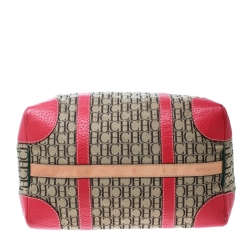 Carolina Herrera Multicolor Monogram Canvas and Leather Andy Boston Bag