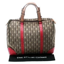 Carolina Herrera Multicolor Monogram Canvas and Leather Andy Boston Bag