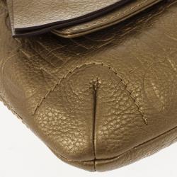 مملوكة مسبقًا Carolina Herrera ‘Audrey’ Bronze Monogram Embossed Bag
