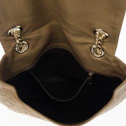 مملوكة مسبقًا Carolina Herrera ‘Audrey’ Bronze Monogram Embossed Bag