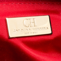 Carolina Herrera Blue Leather Matteo Tote
