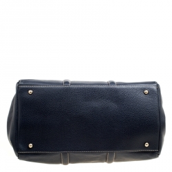 Carolina Herrera Blue Leather Matteo Tote