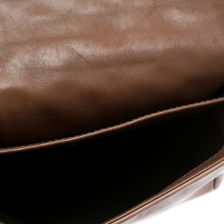 Pre Owned Carolina Herrera Beige Quilted Leather Tassel Shoulder Bag