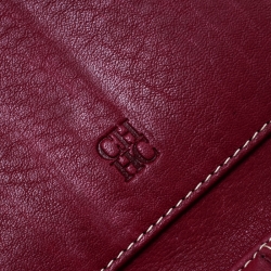 Pre Owned Carolina Herrera Yellow Monogram Compact Wallet