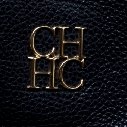 Pre Owned حقيبة يد كارولينا هيريرا تيمبو كوليكشن أداغيو جلد زرقاء