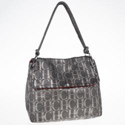 Pre Owned Carolina Herrera Perforated Flap Shoulder Bag