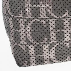 Pre Owned Carolina Herrera Perforated Flap Shoulder Bag