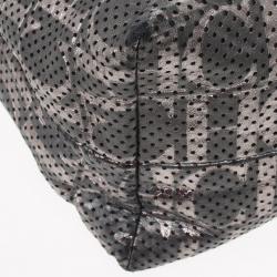 Pre Owned Carolina Herrera Perforated Flap Shoulder Bag