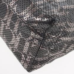 Pre Owned Carolina Herrera Perforated Flap Shoulder Bag