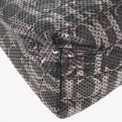 Pre Owned Carolina Herrera Perforated Flap Shoulder Bag