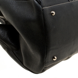 Carolina Herrera Black Leather Matteo Tote