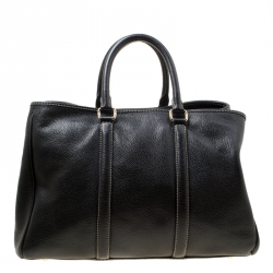 Carolina Herrera Black Leather Matteo Tote