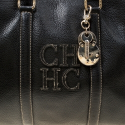 Carolina Herrera Black Leather Matteo Tote