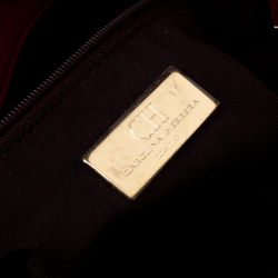 Pre Owned Carolina Herrera Hot Pink Monogram Leather Audrey Shoulder Bag