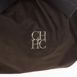 Pre Owned Carolina Herrera Bow Drawstring Chain Hobo