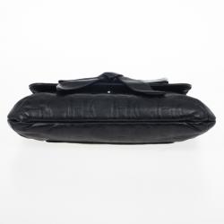 Pre Owned Carolina Herrera ‘Audrey’ Black Monogram Embossed Bag