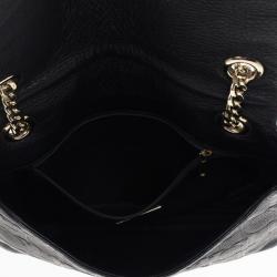 Pre Owned Carolina Herrera ‘Audrey’ Black Monogram Embossed Bag
