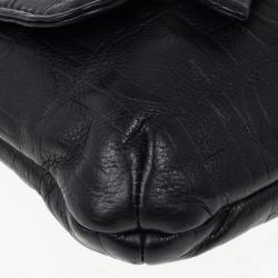 Pre Owned Carolina Herrera ‘Audrey’ Black Monogram Embossed Bag