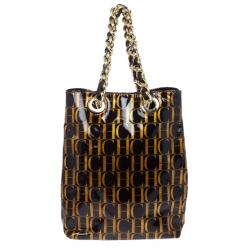مملوكة مسبقًا Carolina Herrera Monogram Chain Handle Tote
