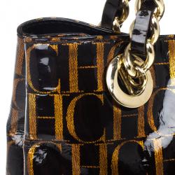 مملوكة مسبقًا Carolina Herrera Monogram Chain Handle Tote
