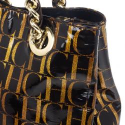 مملوكة مسبقًا Carolina Herrera Monogram Chain Handle Tote