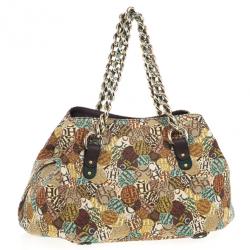 Pre Owned Carolina Herrera Multicolored Signature Large Tote