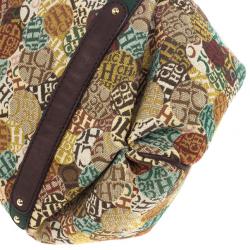 Pre Owned Carolina Herrera Multicolored Signature Large Tote