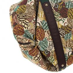 Pre Owned Carolina Herrera Multicolored Signature Large Tote
