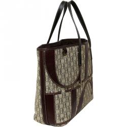 Pre Owned Carolina Herrera Tricolor Monogram Canvas and Leather Tote