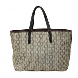 Pre Owned Carolina Herrera Tricolor Monogram Canvas and Leather Tote