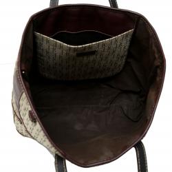 Pre Owned Carolina Herrera Tricolor Monogram Canvas and Leather Tote