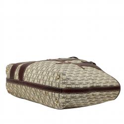 Pre Owned Carolina Herrera Tricolor Monogram Canvas and Leather Tote